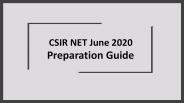 CSIR NET June 2020 Complete Guide