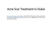 Acne Scar Treatment in Dubai
