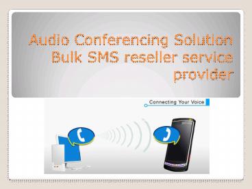 Audio Conferencing Service Providers