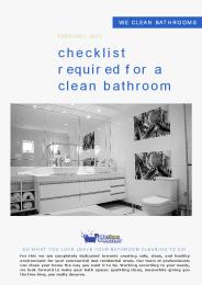 Checklist Required For A Clean Bathroom