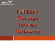 Book Massage Services Melbourne