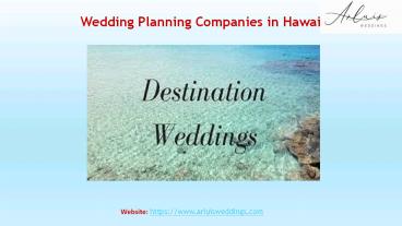 Wedding Planning Companies in Hawaii
