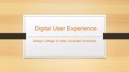 Digital User Experience - Avantika University