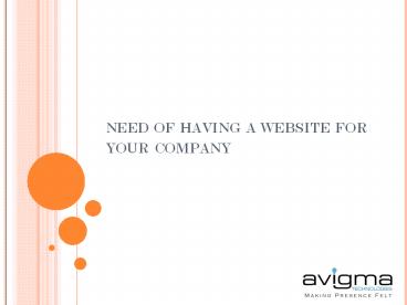 Need of having a website for your company