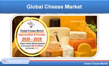 Global Cheese Market Forecast for By Country, Types & Products