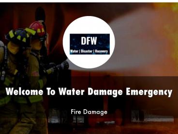 Information Presentation Of Water Damage Emergency