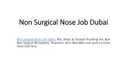 Non Surgical Nose Job Dubai