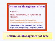 Lecture on Management of acne