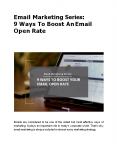 9 Ways To Boost An Email Open Rate PowerPoint PPT Presentation