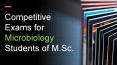 Competitive Exams for M.Sc. Microbiology Students PowerPoint PPT Presentation