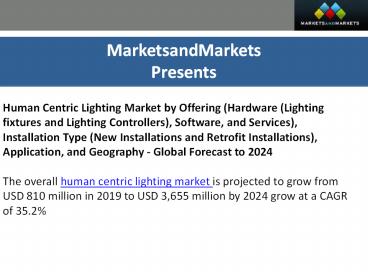 Human Centric Lighting Market : Industry Trends and Technology -  2023
