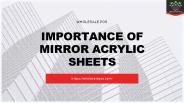 IMPORTANCE OF MIRROR ACRYLIC SHEETS