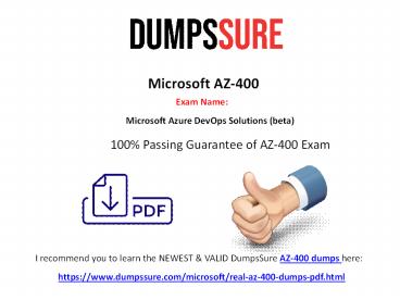 Download Latest 2020 AZ-400 Dumps In Just 24 Hours - DumpsSure