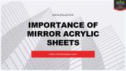 Importance of Mirror Acrylic Sheets