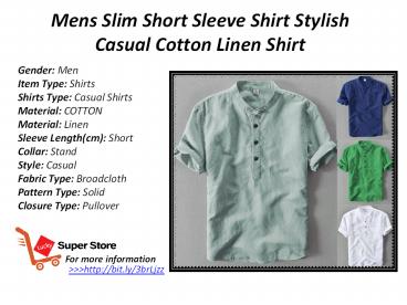 Mens Slim Short Sleeve Shirt Stylish Casual Cotton Linen Shirt