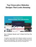Top 5 Innovative Websites Designs That Looks Amazing PowerPoint PPT Presentation