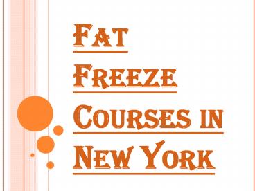 Fat Freeze Courses in New York
