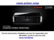 canon printer setup