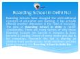 Boarding School in Delhi Ncr PowerPoint PPT Presentation