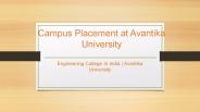 Campus Placement at Avantika University