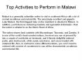 Top Activities to Perform in Malawi PowerPoint PPT Presentation