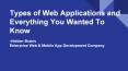 Types of Web Applications PowerPoint PPT Presentation