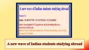 A new wave of Indian students studying abroad