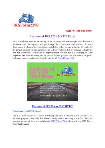 Efile Form 2290 | Pay 2290 Tax Online | 2290 E File | File Form 2290 Online