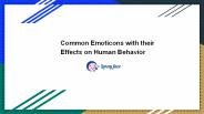 Common Emoticons with their Effects on Human Behavior