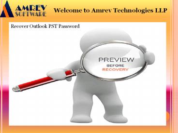 Recover Outlook PST Password