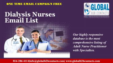 Dialysis Nurses Email List