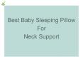 Best baby sleeping pillow for neck support (1)