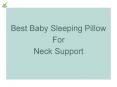 Best baby sleeping pillow for neck support (2)