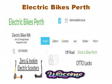 Ebikes in Australia