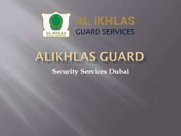Security services Dubai