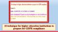 10 Technique for Higher Education Institutions to Prepare for GDPR Compliance PowerPoint PPT Presentation