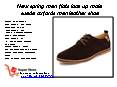 New spring men flats lace up male suede oxfords men leather shoe PowerPoint PPT Presentation