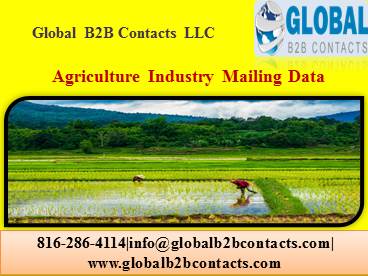 Agriculture Industry Mailing Data
