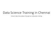 Data Science Training in Chennai