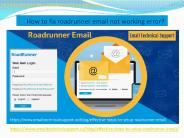 How to resolve roadrunner email issues