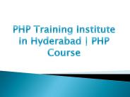 PHP Training Institute in Hyderabad | PHP Course