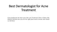 Best Dermatologist for Acne Treatment