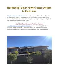 Solar Power Panel Systems In Perth WA are widely
