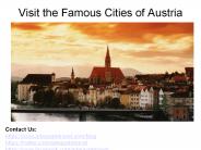 Visit the Famous Cities of Austria