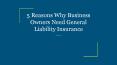 5 Reasons Why Business Owners Need General Liability Insurance PowerPoint PPT Presentation