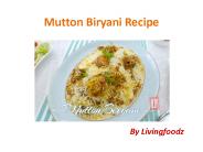 Mutton Biryani Recipe - LivingFoodz