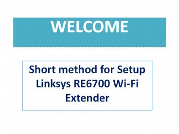 Linksys router re6700