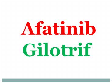 Afatinib Tablets: 100% Customs Cleared Delivery*