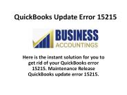 Fix QuickBooks Error 15215 Code