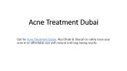 Acne Treatment Dubai